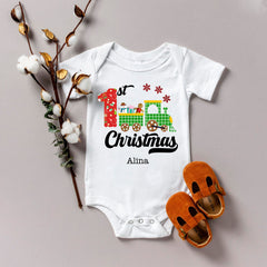 1st Christmas Baby Bodysuit