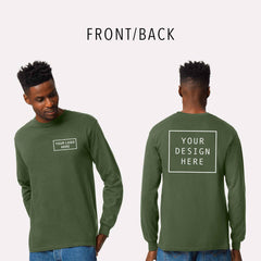 Gildan - Ultra Cotton® Long Sleeve T-Shirt - Front/Back