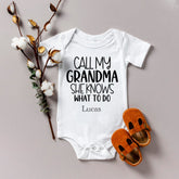 Call My Grandma She Knows What To Do Babe Baby Bodysuit