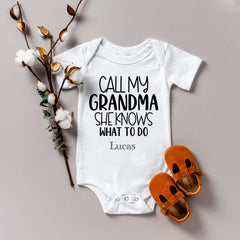 Call My Grandma She Knows What To Do Babe Baby Bodysuit