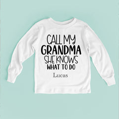 Call My Grandma She Knows What To Do Babe Baby Bodysuit