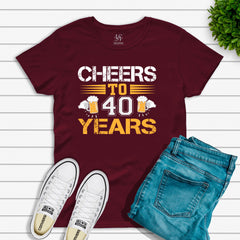 Cheers To 40 Years T-shirt