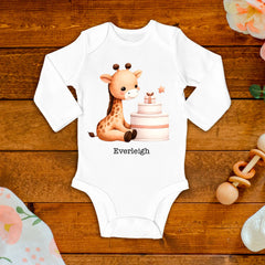 Cute Giraffe Baby Bodysuit