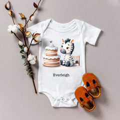 Cute Zebra Baby Bodysuit