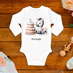 Cute Zebra Baby Bodysuit
