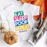 Eat Sleep Poop Repeat Baby Bodysuit