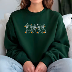 Embroidered Dancing Skeleton Sweatshirt