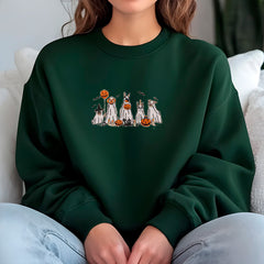 Embroidered Halloween Dogs Sweatshirt