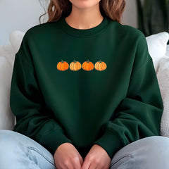 Embroidered Pumpkin Sweatshirt