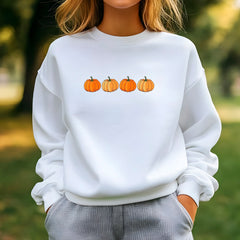 Embroidered Pumpkin Sweatshirt