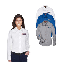 FBM - Harriton Women's Easy Blend™ Long Sleeve Twill Dress Shirt with Stain-Release - M500W