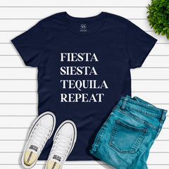 Fiesta Siesta Tequila Repeat T-shirt