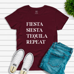 Fiesta Siesta Tequila Repeat T-shirt