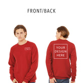 BELLA + CANVAS - Sponge Fleece Raglan Crewneck Sweatshirt - Front/Back