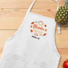 Embroidered Happy Thanksgiving Apron