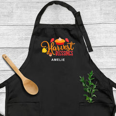 Embroidered Harvest Blessings Apron