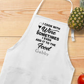 I Cook With Wine Apron