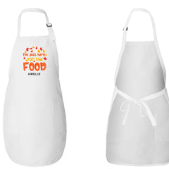 Embroidered I'm Just Here For The Food Apron