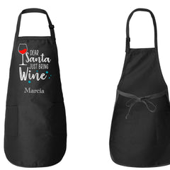 Dear Santa Just Bring Wine Apron