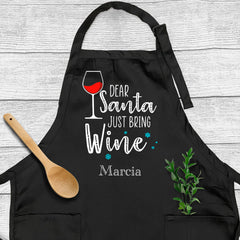 Dear Santa Just Bring Wine Apron