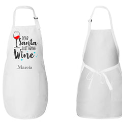 Dear Santa Just Bring Wine Apron
