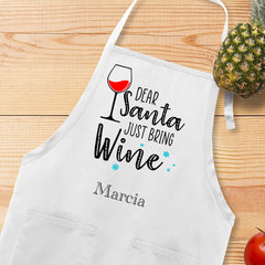Dear Santa Just Bring Wine Apron