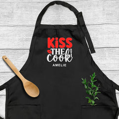 Embroidered Kiss The Cook Apron
