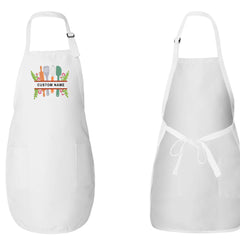 Embroidered Kitchen Split Frame Apron