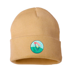 Embroidered Parashooting Beanie