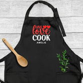 Embroidered Live Love Cook Apron