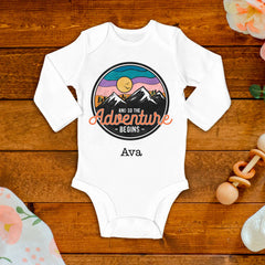 And So The Adventure Begins Baby Bodysuit