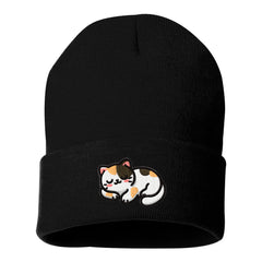 Embroidered Multi-colored Cat Beanie