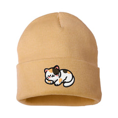Embroidered Multi-colored Cat Beanie