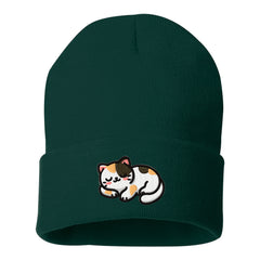 Embroidered Multi-colored Cat Beanie