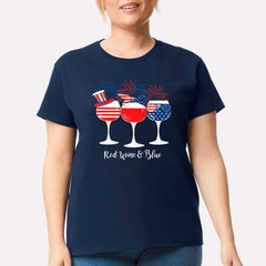 Red Wine And Blue T-shirt
