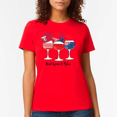 Red Wine And Blue T-shirt
