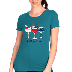 Red Wine And Blue T-shirt