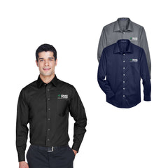 RIS - Devon & Jones Men's Crown Collection® Solid Stretch Twill Woven Dress Shirt - DG530