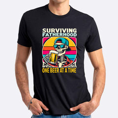 Surviving Fatherhood, One Beer At A Time T-shirt