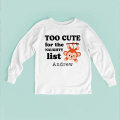 Too Cute For The Naughty List Baby Bodysuit