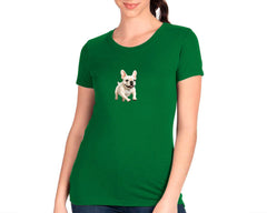 White Running Frenchie T-shirt