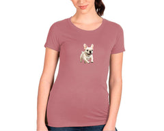 White Running Frenchie T-shirt
