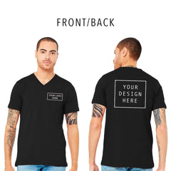 BELLA + CANVAS - Jersey V-Neck Tee - Front/Back