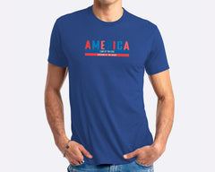 Embroidered America Land Of Free T-shirt