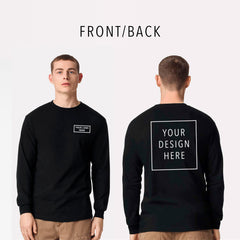 American Apparel - Heavyweight Cotton Long Sleeve Tee - Front/Back