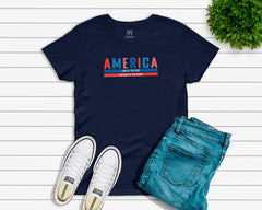 Embroidered America Land Of Free T-shirt