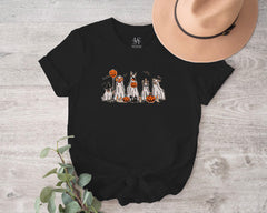 Embroidered Halloween Dogs T-shirt