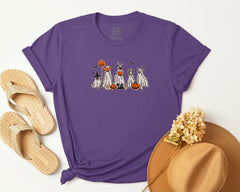 Embroidered Halloween Dogs T-shirt