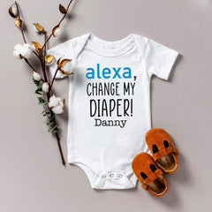 Alexa Change My Diaper Baby Bodysuit