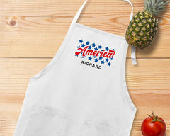 Embroidered America Apron